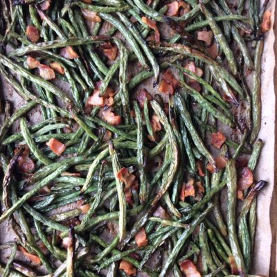 Roasted Green Beans with Bacon